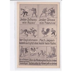MILITAIRE: caricature illustrateurs jeder schuss ein russ' jeder stoss ein franzos - très bon état