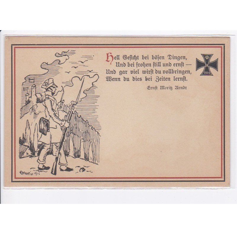 MILITAIRE: caricature illustrateurs hell geficht bei böjen dingen... - très bon état