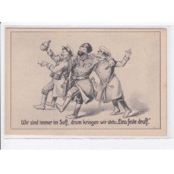 MILITAIRE: caricature illustrateurs wir sind immer im suft. drum kriegen wir stets - très bon état