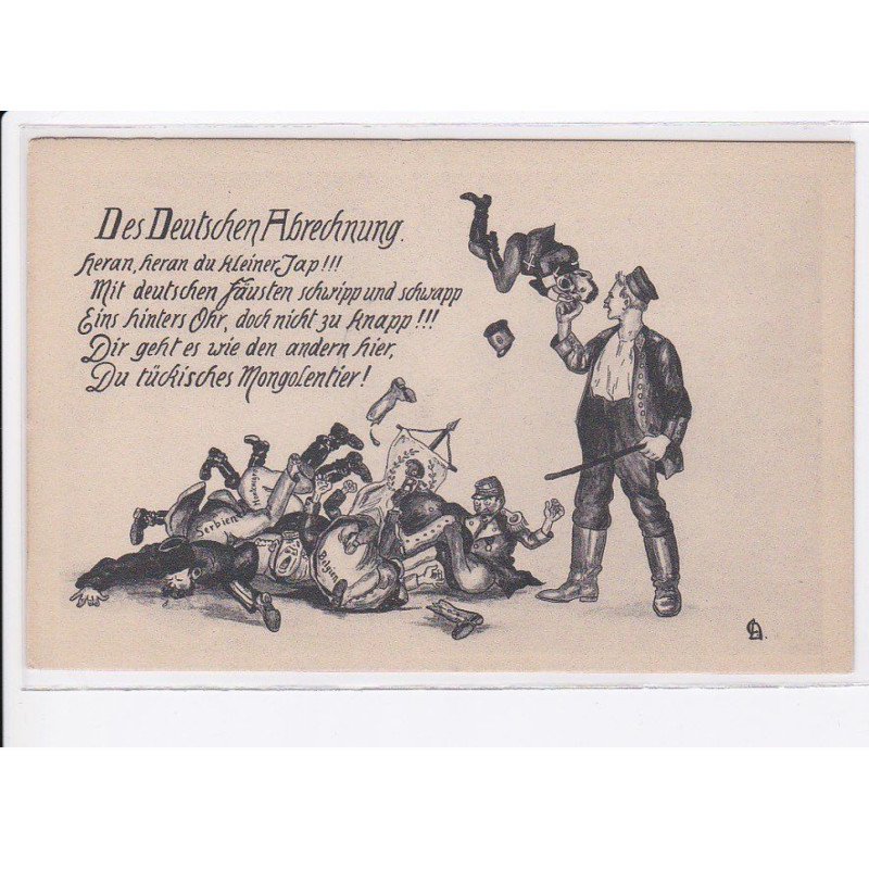 MILITAIRE: caricature illustrateurs des deutschen abrechnung - très bon état