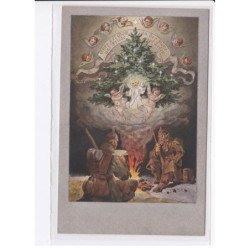 MILITAIRE: caricature illustrateurs militaire et feu de bois, bébés anges - très bon état