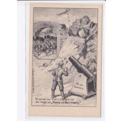 MILITAIRE: caricature illustrateurs canon 42cm, so gross war wohl in england nie - très bon état