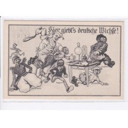 MILITAIRE: caricature illustrateurs hier giebt's deutsche wichte! - très bon état