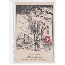 MILITAIRE: caricature illustrateurs c'est un avion... allumez les lampions - très bon état