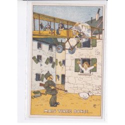 MILITAIRE: caricature illustrateurs mais tirez donc!, avion, aviation - très bon état