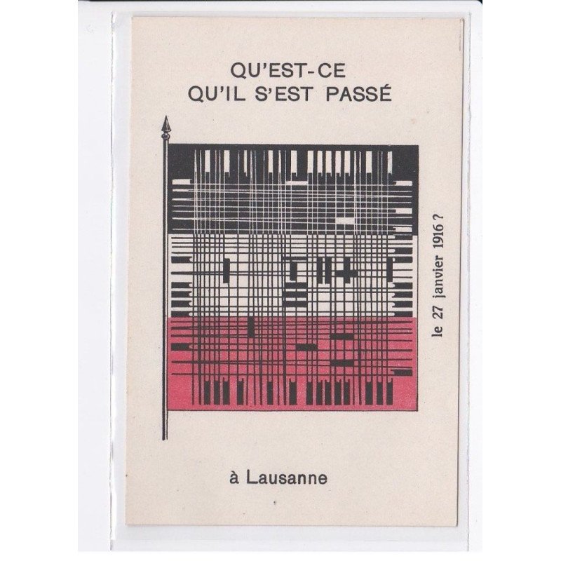 MILITAIRE: caricature illustrateurs qu'est-ce qu'il s'est pasé à lausanne le 26 janvier 1916? - très bon état