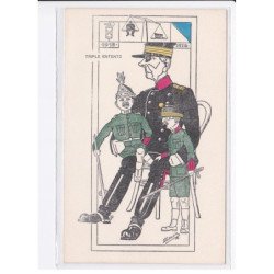 MILITAIRE: caricature illustrateurs triple entente - très bon état