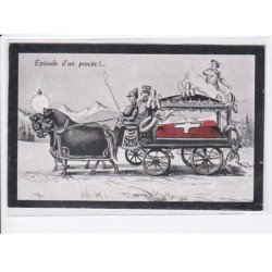 MILITAIRE: caricature illustrateurs épisode d'un procès!... - très bon état