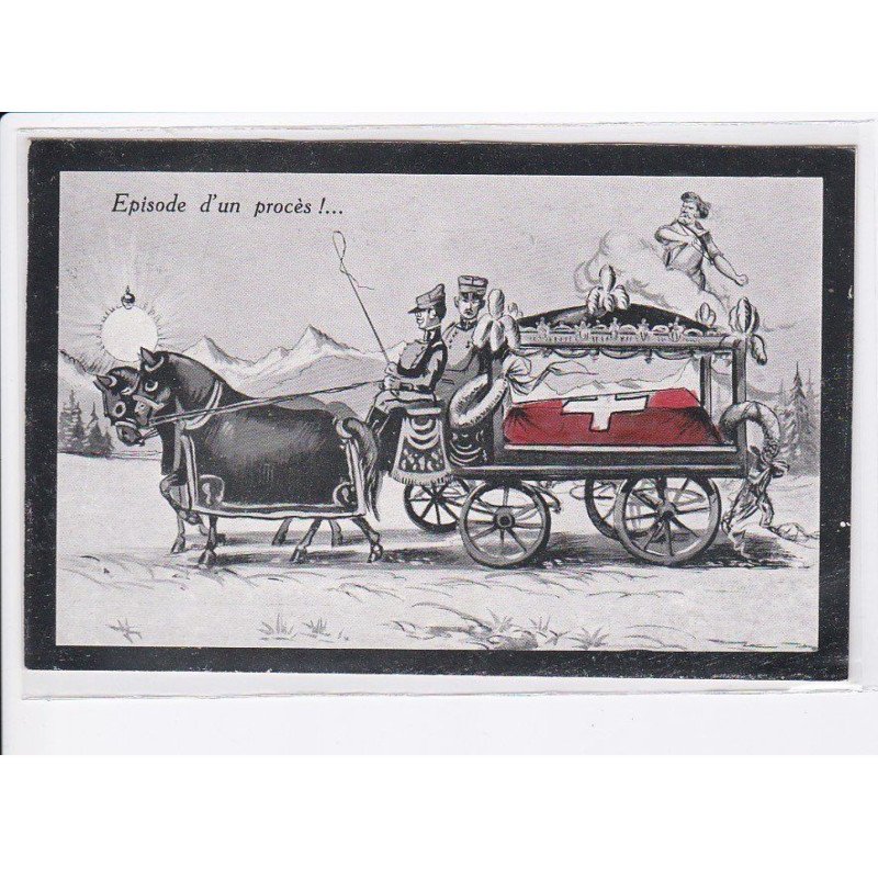 MILITAIRE: caricature illustrateurs épisode d'un procès!... - très bon état