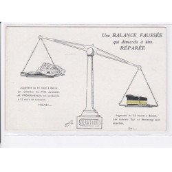 MILITAIRE: caricature illustrateurs une balance faussée qui demande à être réparée - très bon état