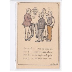 MILITAIRE: caricature illustrateurs ils nous f... des bombes - très bon état