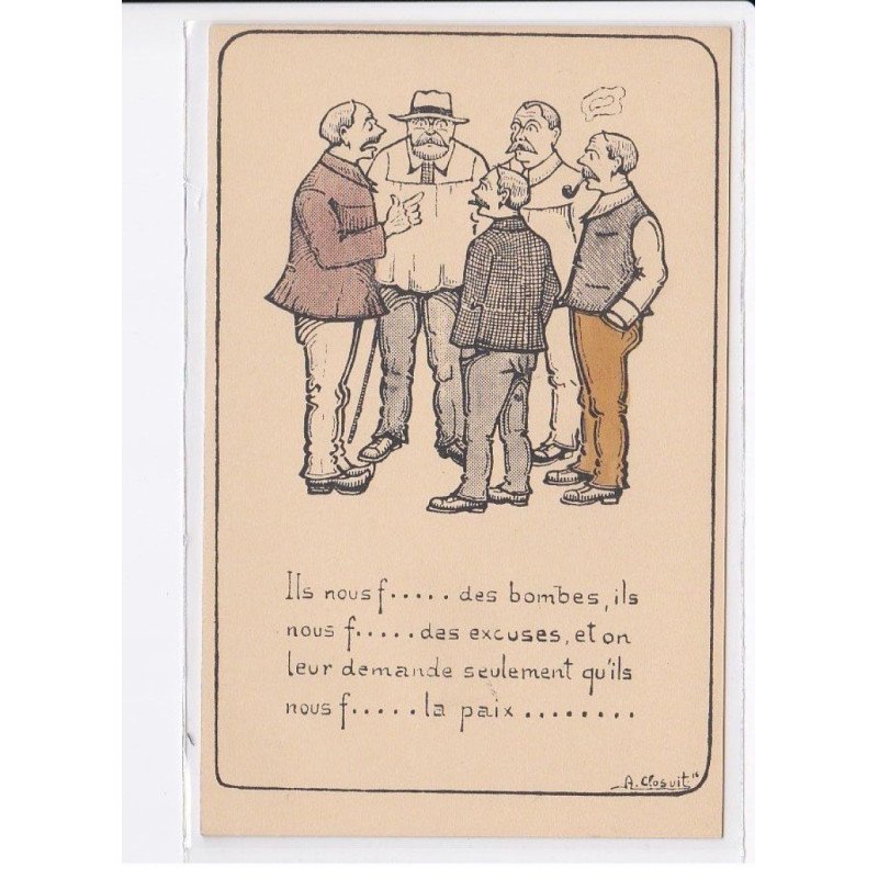 MILITAIRE: caricature illustrateurs ils nous f... des bombes - très bon état