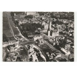 COMINES: le pont frontière, la lys, vue aérienne 10X15 - très bon état