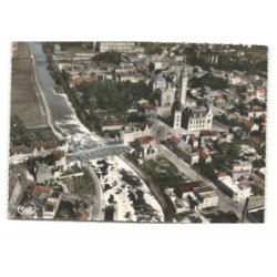 COMINES: le pont frontière, la lys, vue aérienne 10X15 - très bon état