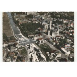 COMINES: le pont frontière, la lys, vue aérienne 10X15 - très bon état