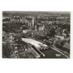 COMINES: les écluses de la lys vue aérienne 10X15 - très bon état