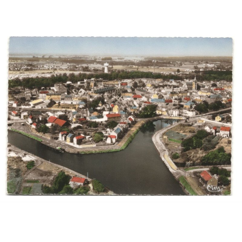 ONDE-sur-ESCAUT: le bras de l'escaut vue aérienne 10X15 - très bon état