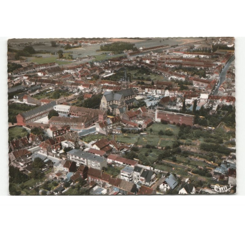 COMINES: vue aérienne 10X15 - très bon état