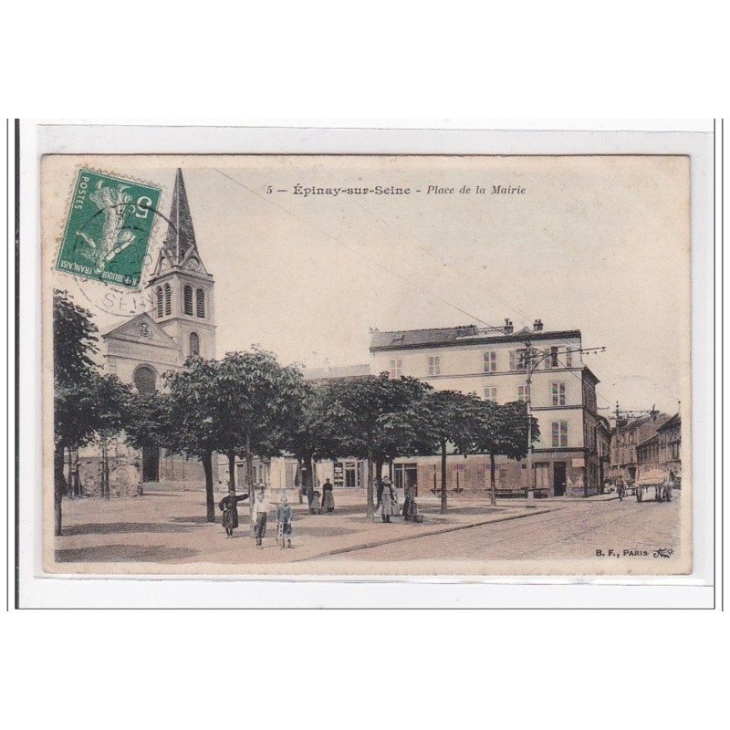 EPINAY-sur-SEINE : place de la mairie - tres bon etat