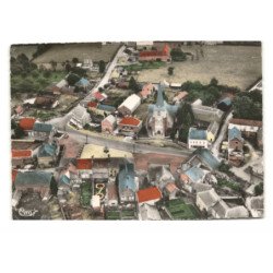 CARTIGNIES: église saint-sauveur, grand'place vue aérienne 10X15 - très bon état