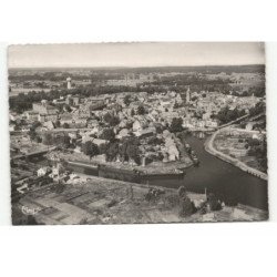 CONDE-SUR-ESCAUT: vue panoramique, bras de l'escaut vue aérienne 10X15 - très bon état