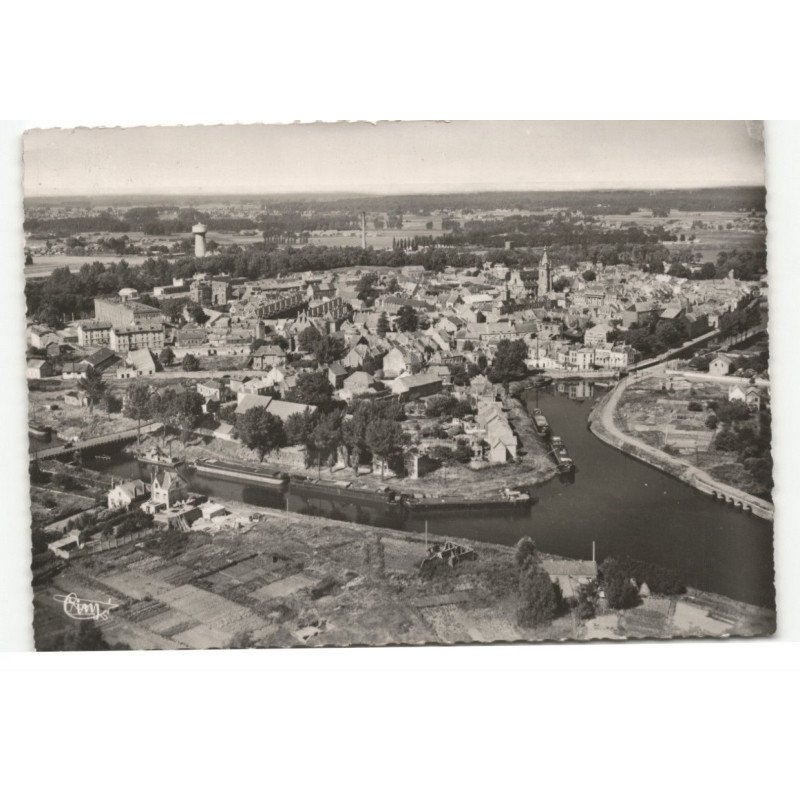 CONDE-SUR-ESCAUT: vue panoramique, bras de l'escaut vue aérienne 10X15 - très bon état