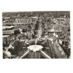 COUDEKERQUE-BRANCHE: place de la république boulevard jean-jaurès vue aérienne 10X15 - très bon état
