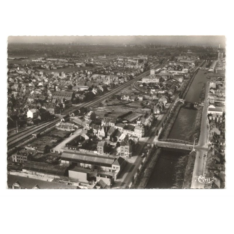 COUDEKERQUE-BRANCHE: le pont saint-georges vue aérienne 10X15 - très bon état