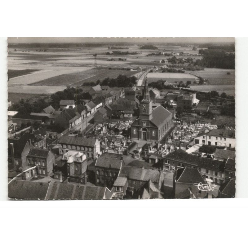 COUTICHES: l'église n-d. de foy vue aérienne 10X15 - état
