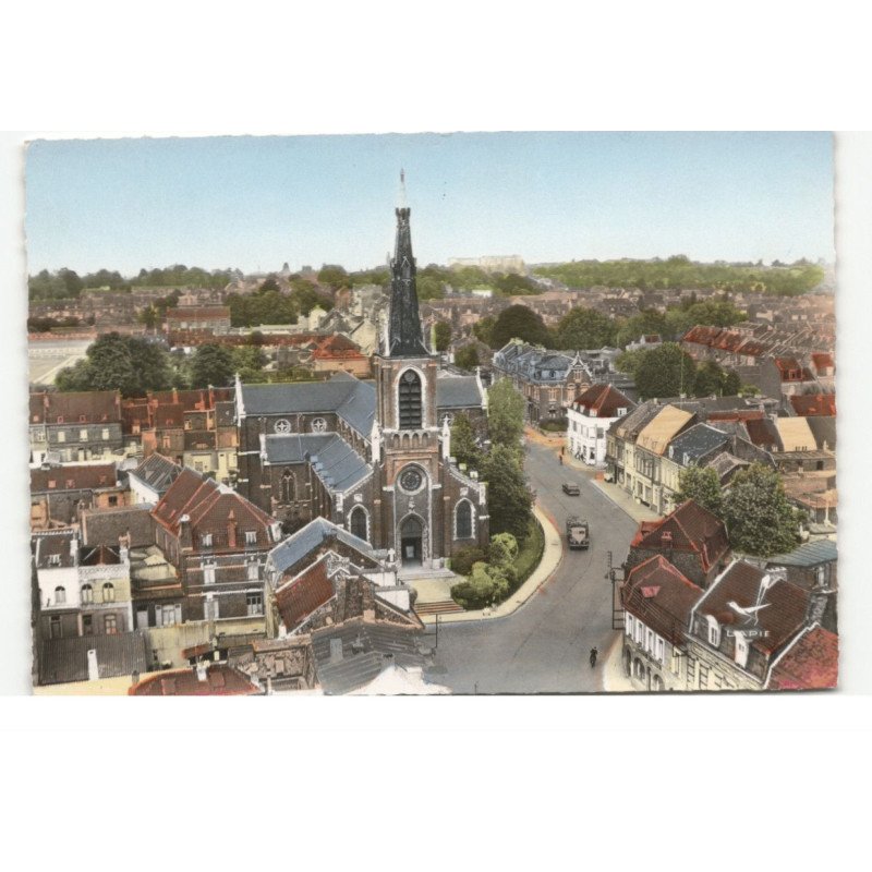 CROIX: église saint-martin vue aérienne 10X15 - très bon état