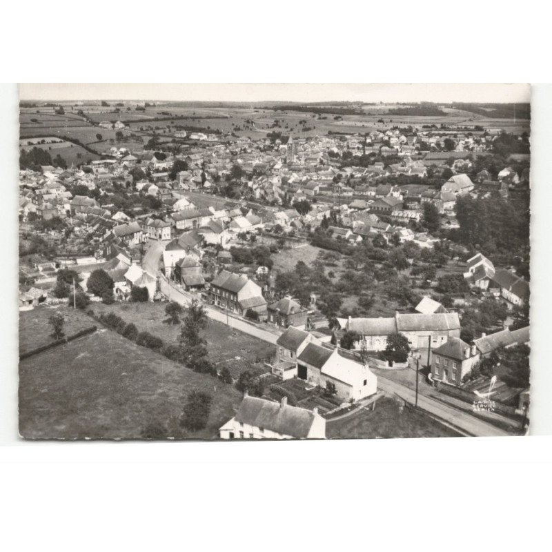 COUSOLRE: vue générale et route de la gare vue aérienne 10X15 - très bon état