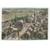 COMINES: la mairie et l'église vue aérienne 10X15 - très bon état