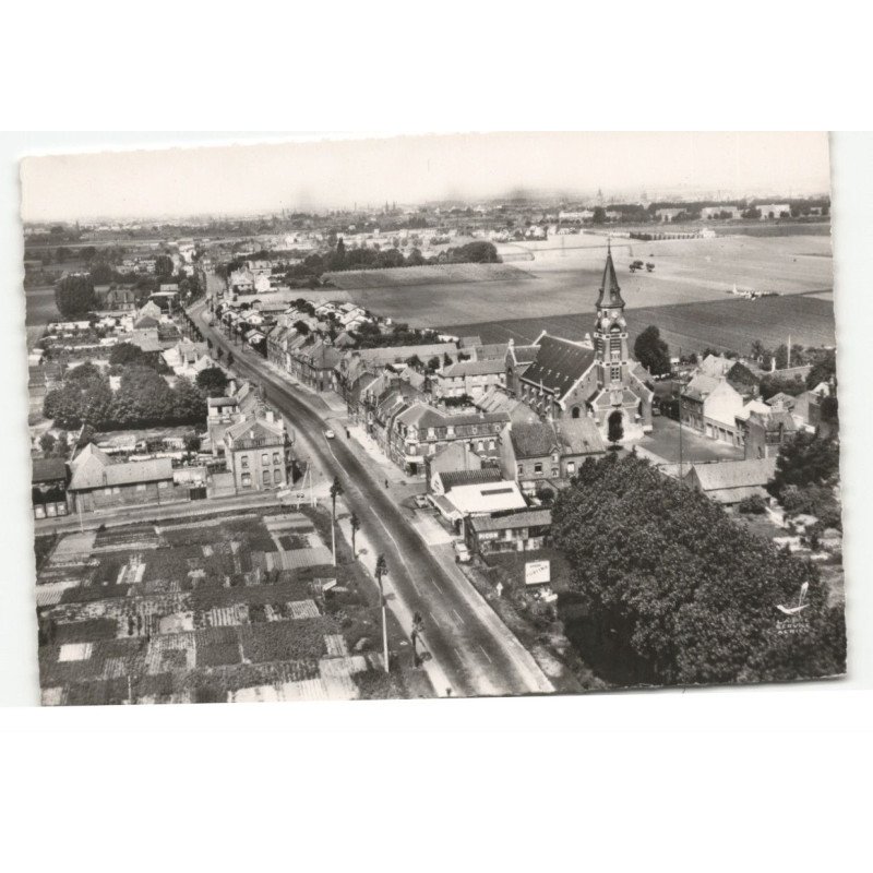 CHAPELLE-D'ARMENTIOERES: route nationale vue aérienne 10X15 - très bon état