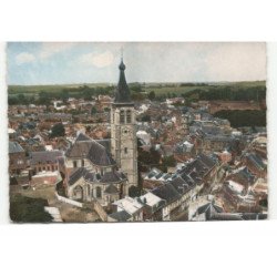 LE CATEAU: l'église vue aérienne 10X15 - très bon état