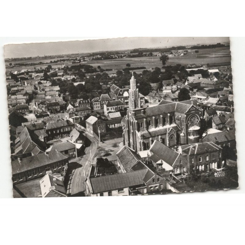 CLARY: l'église vue aérienne 10X15 - très bon état