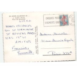 CLARY: place du monument vue aérienne 10X15 - très bon état