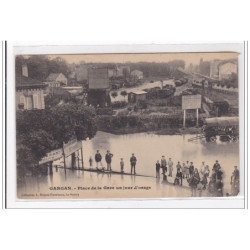 GARGAN : place de la gare un jour d'orage - tres bon etat