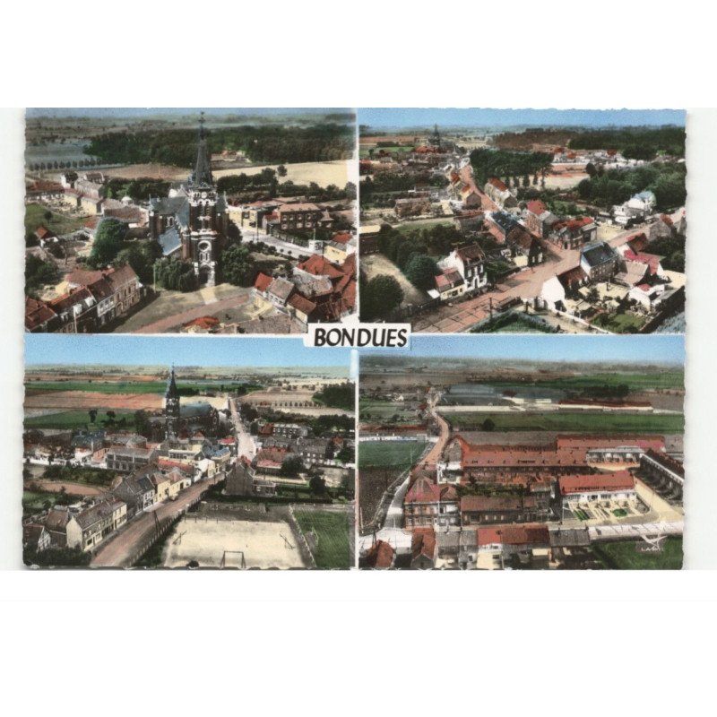 BONDUES: en avion au-dessus de... vue aérienne 10X15 - tres bon etat