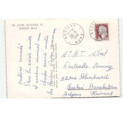 BUSIGNY: souvenir,ç! vue aérienne 10X15 - tres bon etat