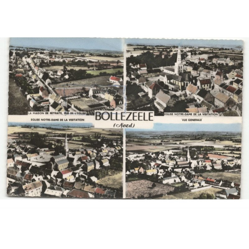 BOLLEZEELE: 4 vue aérienne 10X15 - tres bon etat