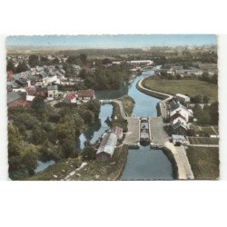 BERLAIMONT: l'écluse la sambre vue aérienne 10X15 - tres bon etat