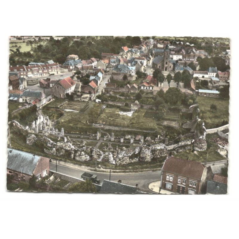 BAVAY: ruines gallo-romaines vue aérienne 10X15 - tres bon etat