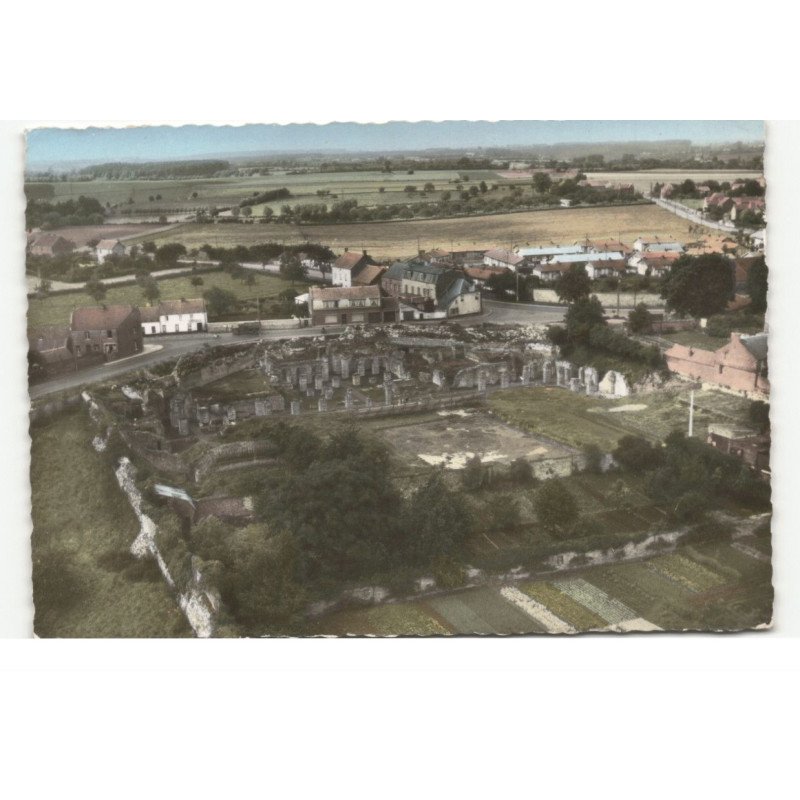 BAVAY: ruines gallo-romaines vue aérienne 10X15 - tres bon etat