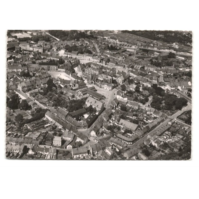 BOURBOURG: vue générale vue aérienne 10X15 - tres bon etat
