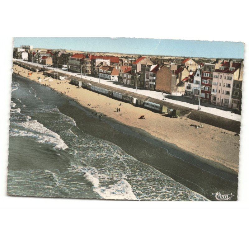 BRAY-DUNES: vue générale de la plage vue aérienne 10X15 - tres bon etat