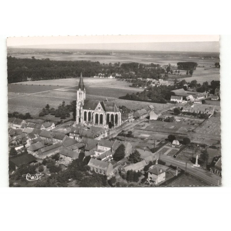 BOUVINES: église saint-pierre vue aérienne 10X15 - tres bon etat