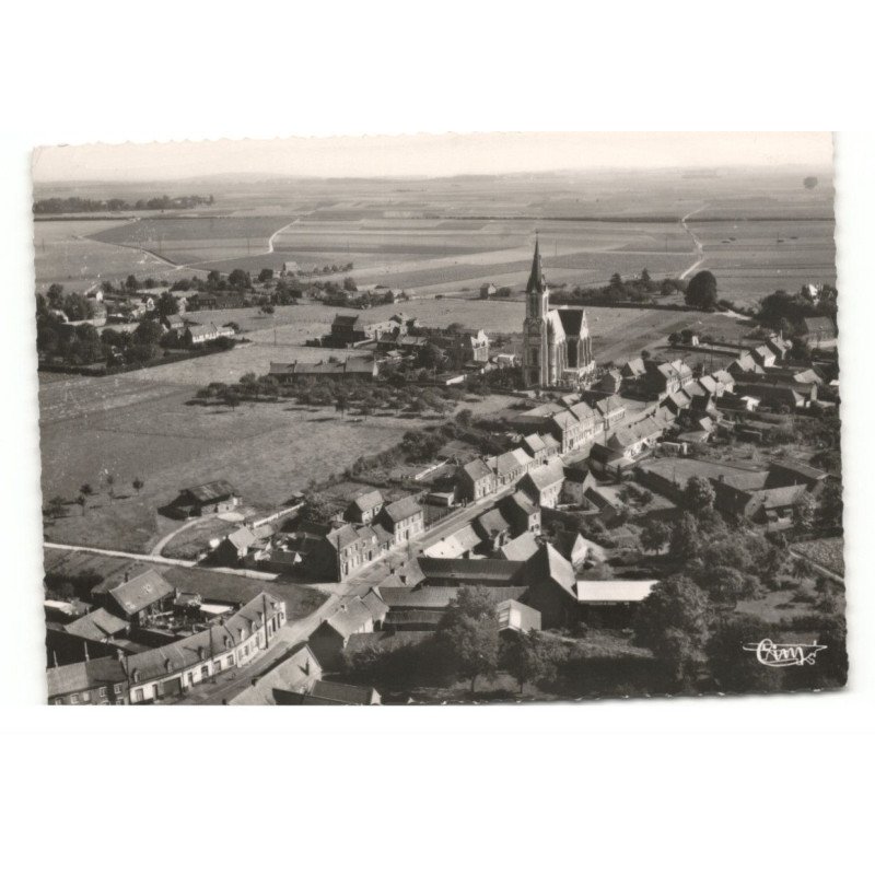 BOUVINES: vue générale, rue félix dehau vue aérienne 10X15 - tres bon etat