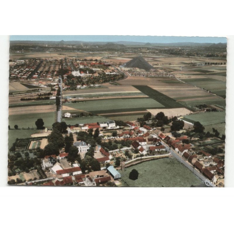 BOUVIGNIES: le village et fosse 10 vue aérienne 10X15 - tres bon etat