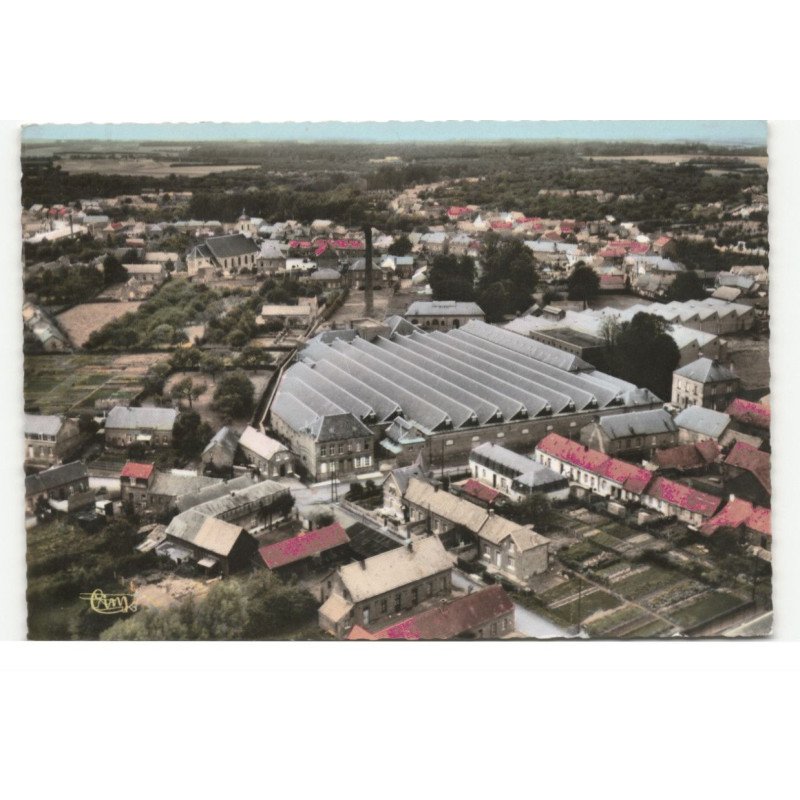BOUSIES: l'usine de bonbons M.O.B. vue aérienne 10X15 - tres bon etat