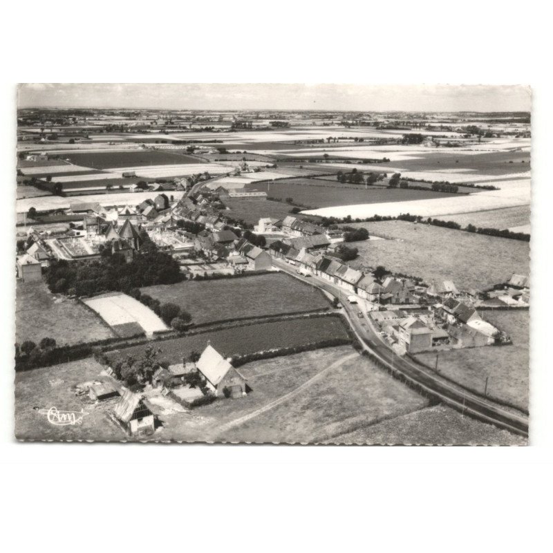 BORRE: vue générale en venant de strazeele vue aérienne 10X15 - tres bon etat